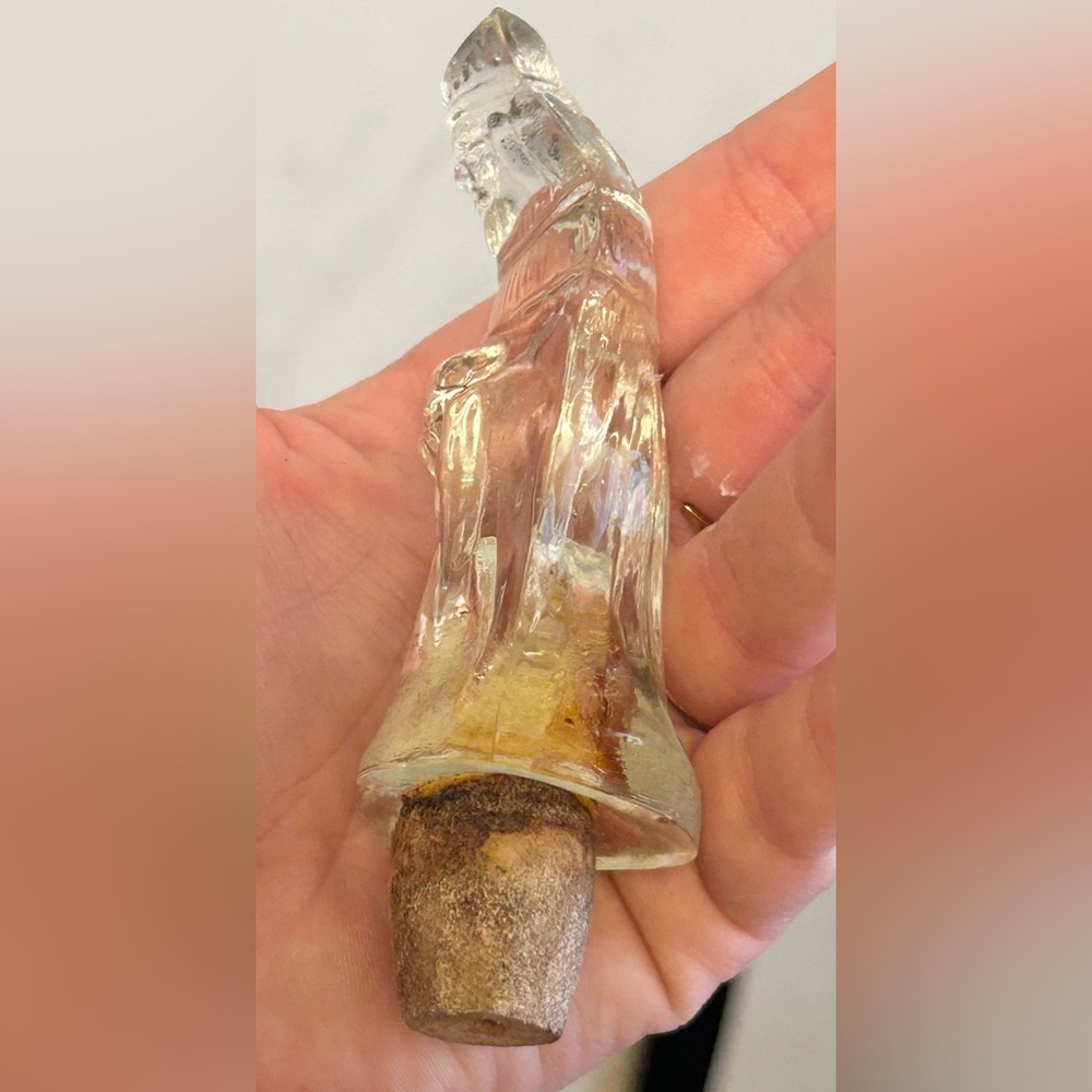 Vintage Pressed Glass Nativity Figurine Wise Man Cork Stopper Christmas Decor - Picture 7 of 13